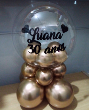 Balão bubble decorado